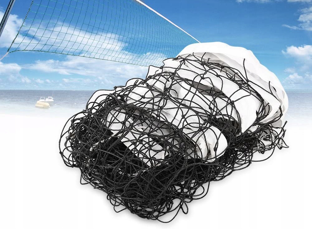 Solidna SIATKA do SIATKÓWKI Plażowej CZARNA 900 x 100 cm + Torba Pokrowiec w zestawie tak