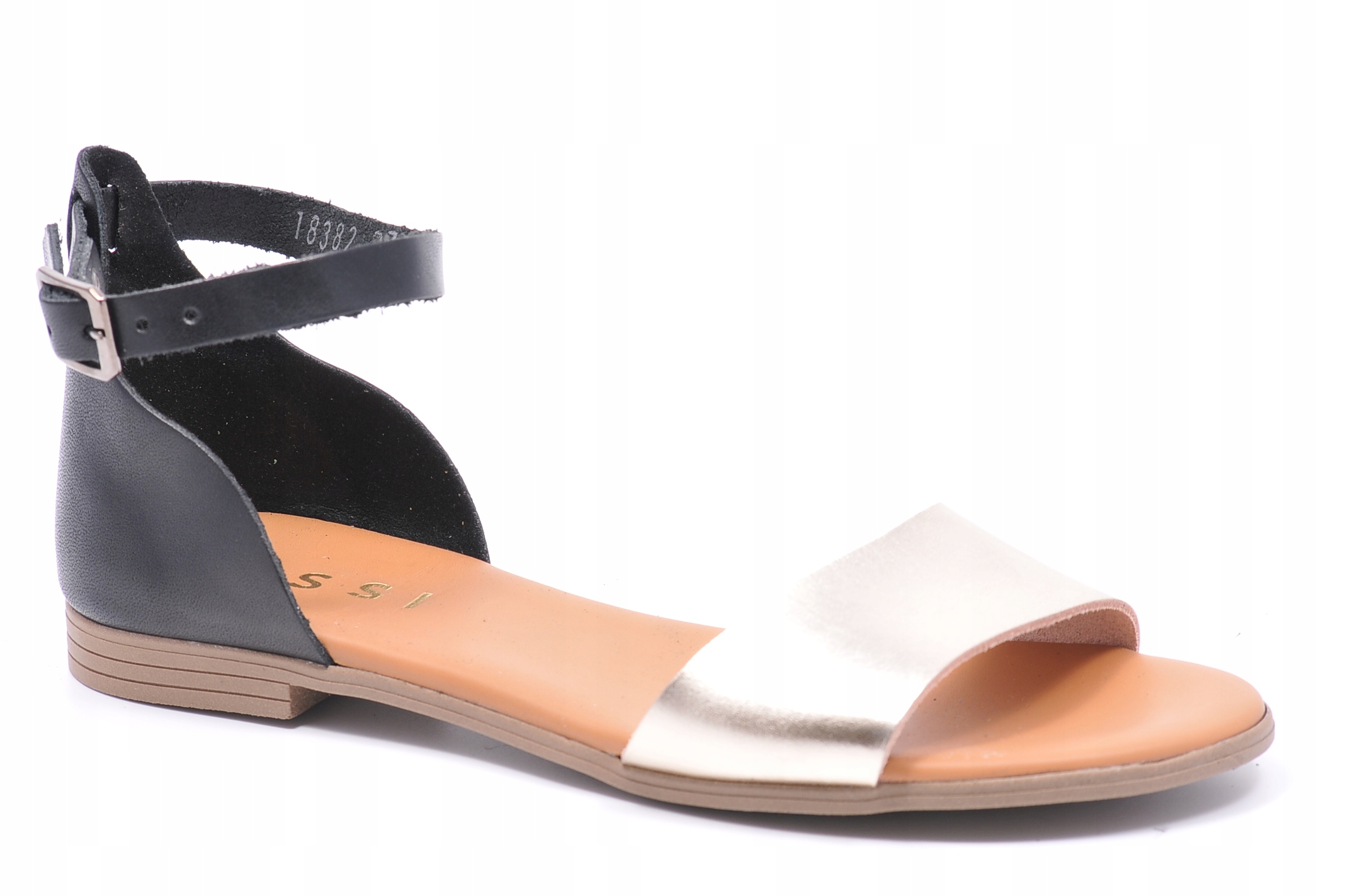 Sandály Nessi 18382 Sp černá zlatá Velikost 37