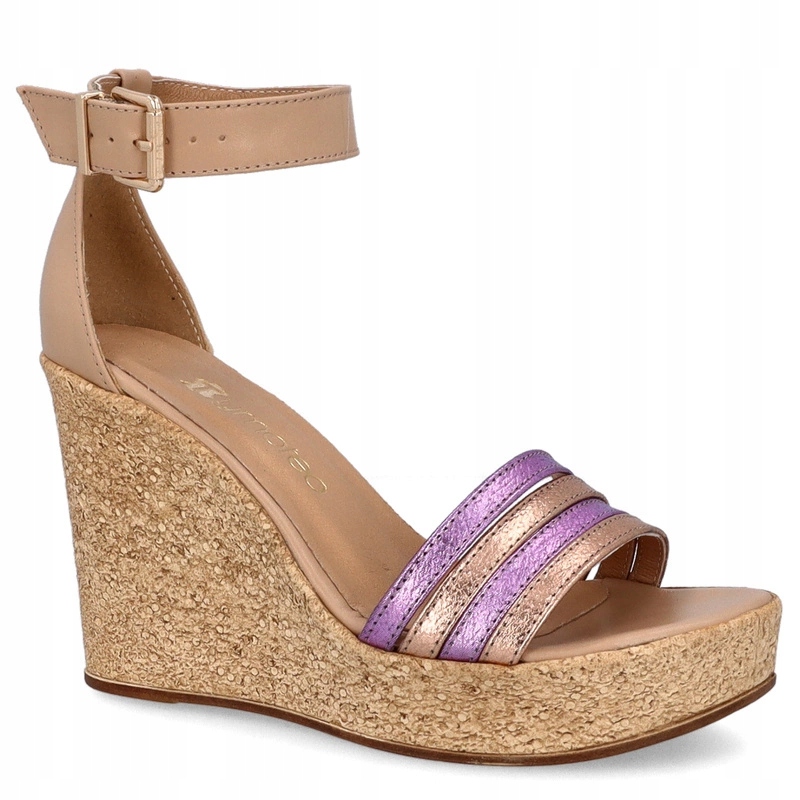 Sandály na kabátě Tymoteo M2148 Béžovo Zlaté 36