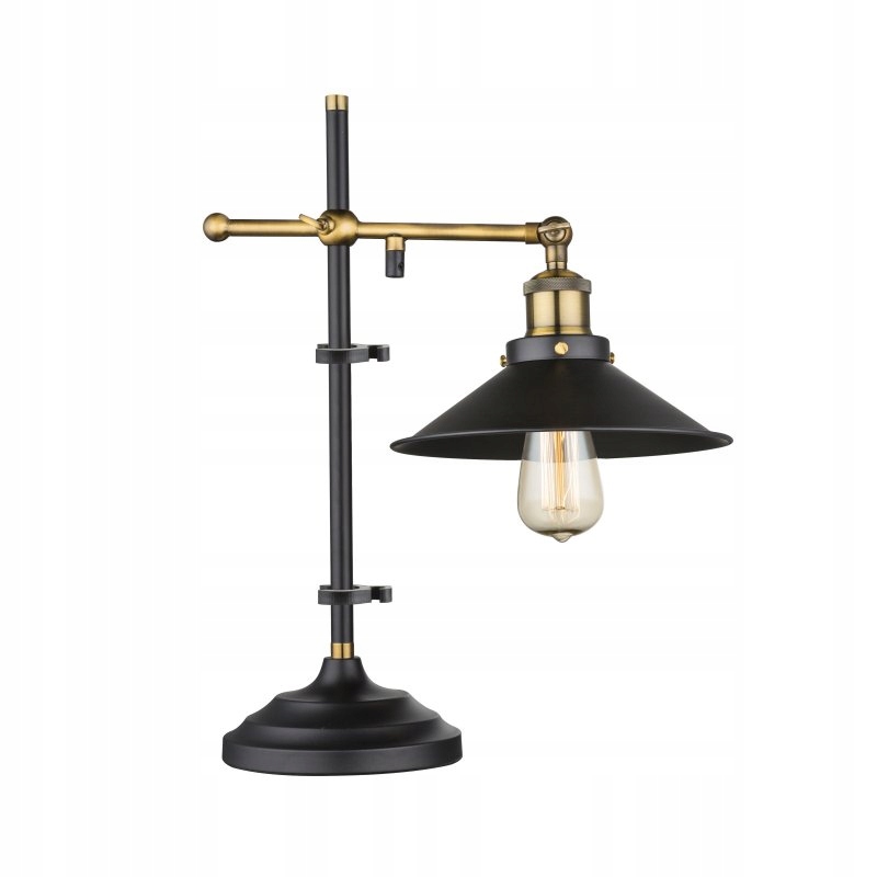 Loftová kovová stolová lampa Lenius, vypínač