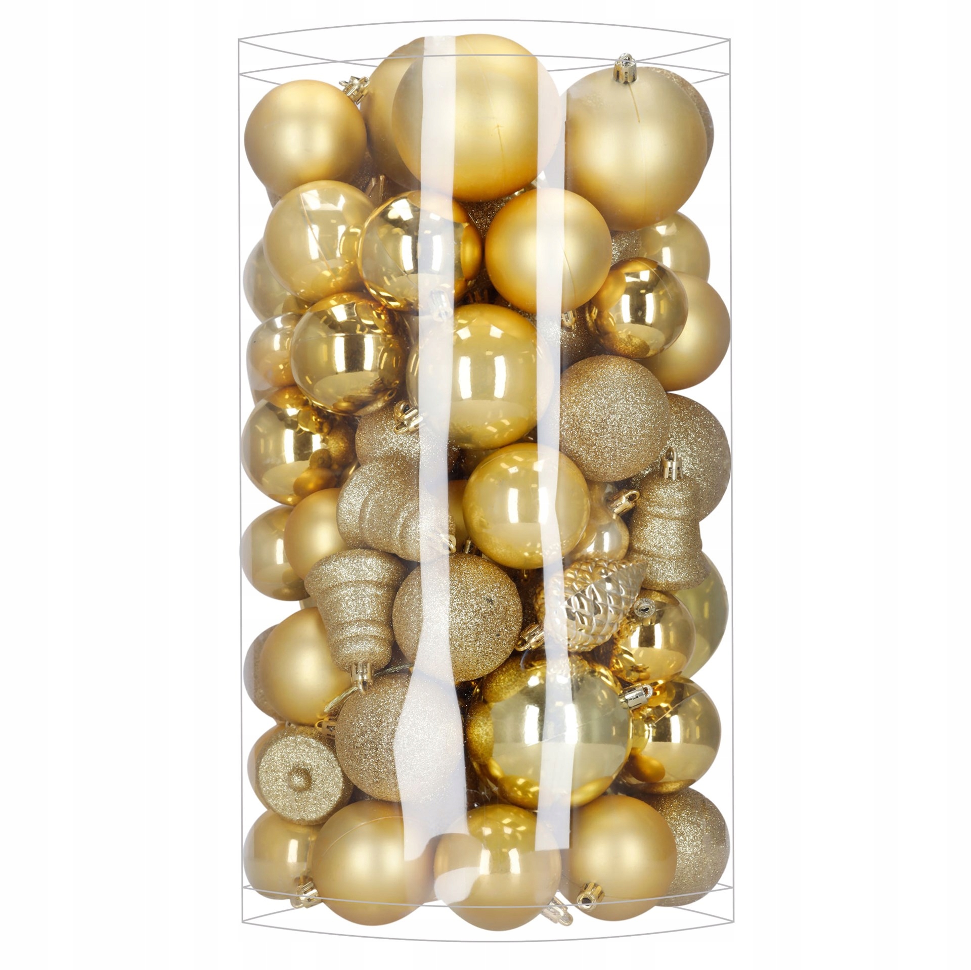 Vánoční Baňky Na Vánoční Stromeček Sada 9/7/6 cm 100 Ks Vánoční Koule Přívěsek Ozdoba