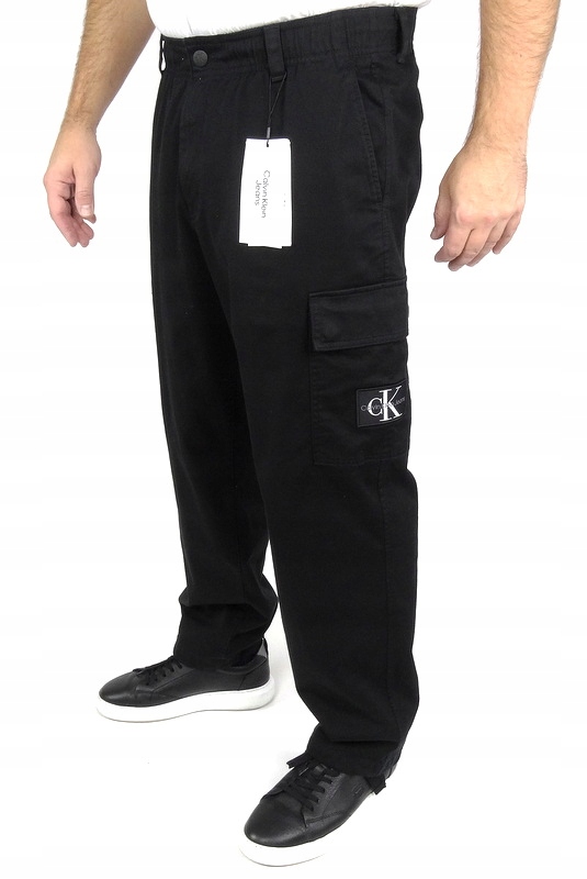 Calvin Klein Jeans pánské kalhoty, černé, cargo, 34/32