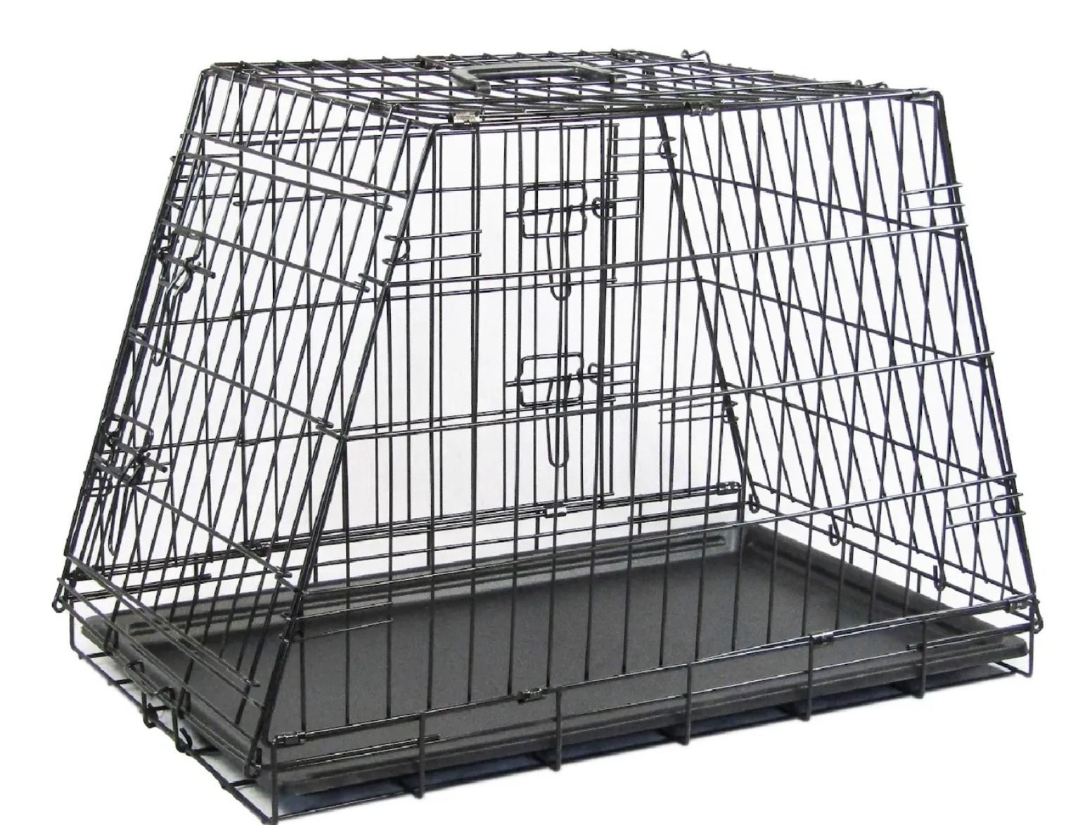 Klatka dla psa Dwudrzwiowa, Składana, Metalowa Transporter Maxxpet 78/47/55