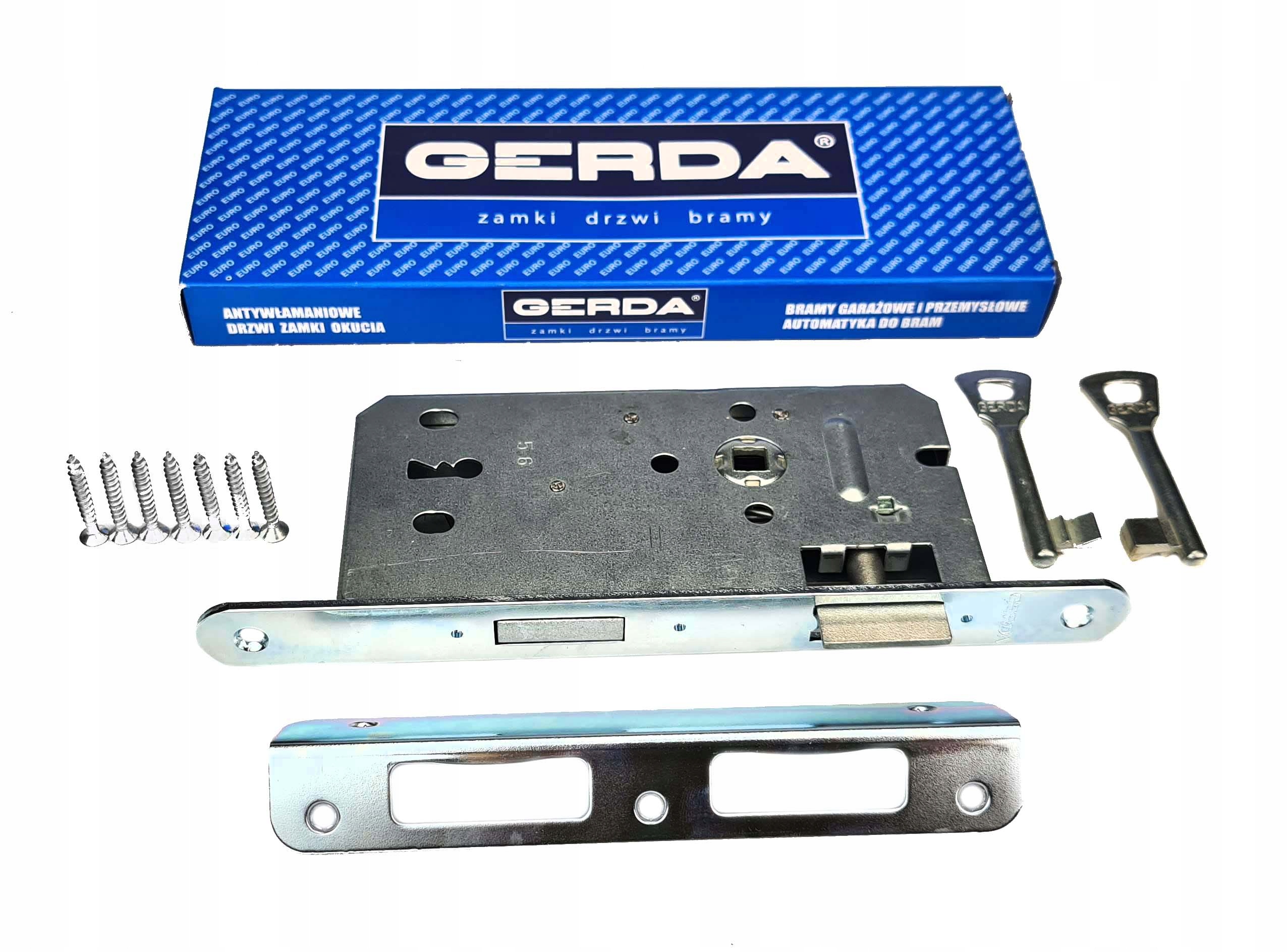 

Zamek Drzwiowy Wpuszczany Gerda ZW100 90/50 Klucz