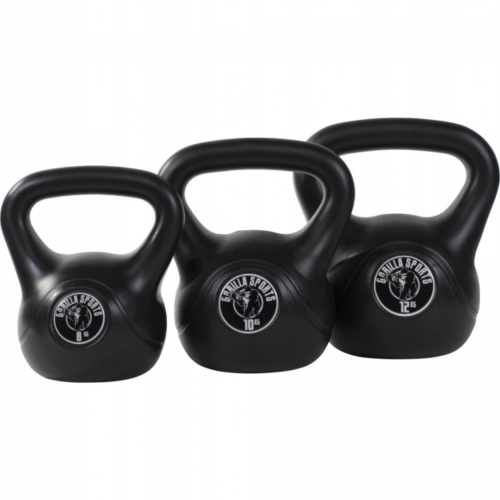 Zestaw Kettlebell 8kg, 10kg, 12kg