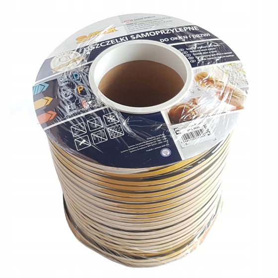 USZCZELKA SAMOPRZYLEPNA CZARNA E 9X4mm 150 mb Kolor inny kolor