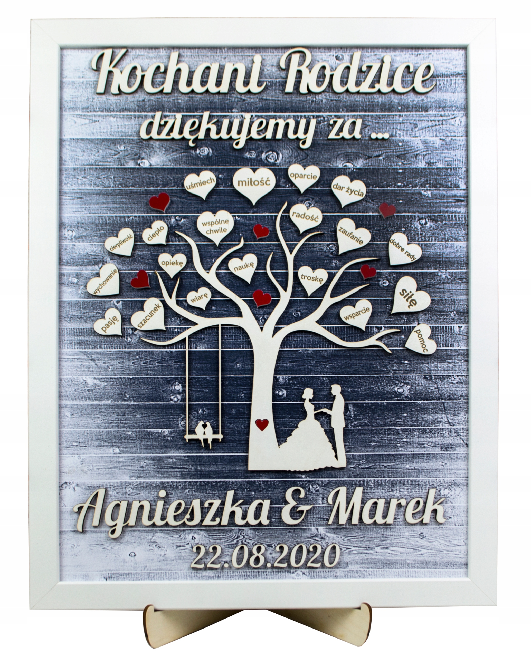DUŻY OBRAZ RAMKA PODZIĘKOWANIE DLA RODZICÓW ŚLUB