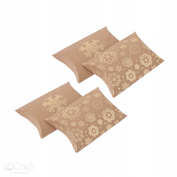 

Pudełka Składane Pillow Box 10X11x3 CM Śnieżynki