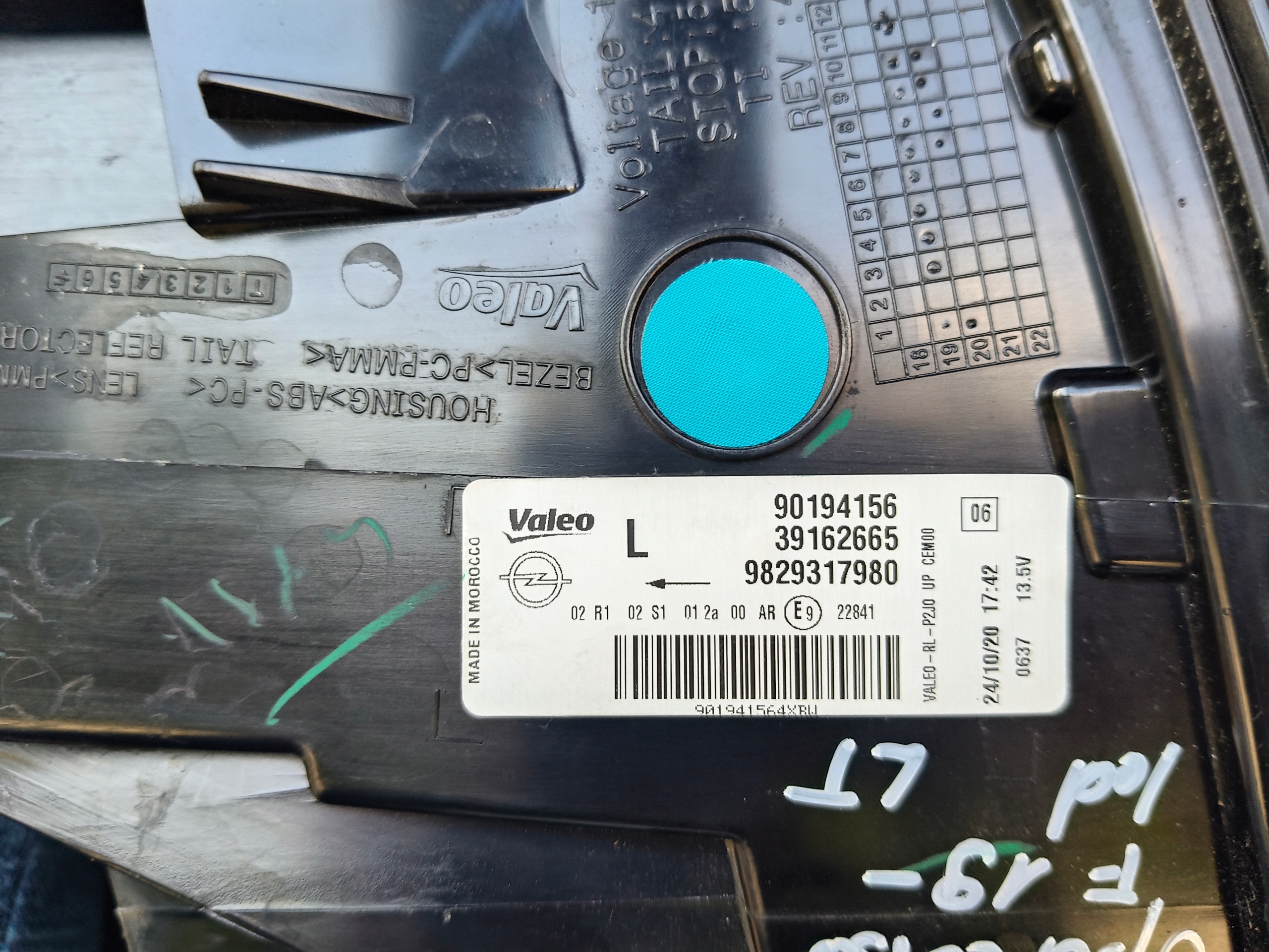 light left rear OPEL CORSA F 19- LED