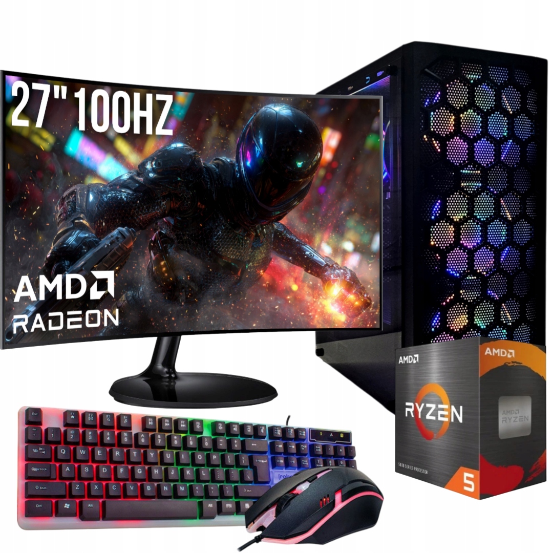 Herní Pc Ryzen 5 5500 Rx 580 8GB 32GB DDR4 M2 1TB Wi-Fi WIN11