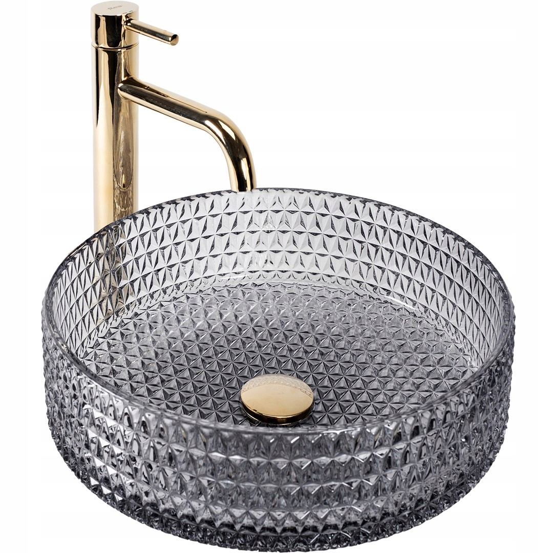 Exkluzivní umyvadlo na desku Cristal 35 Grey – moderní design