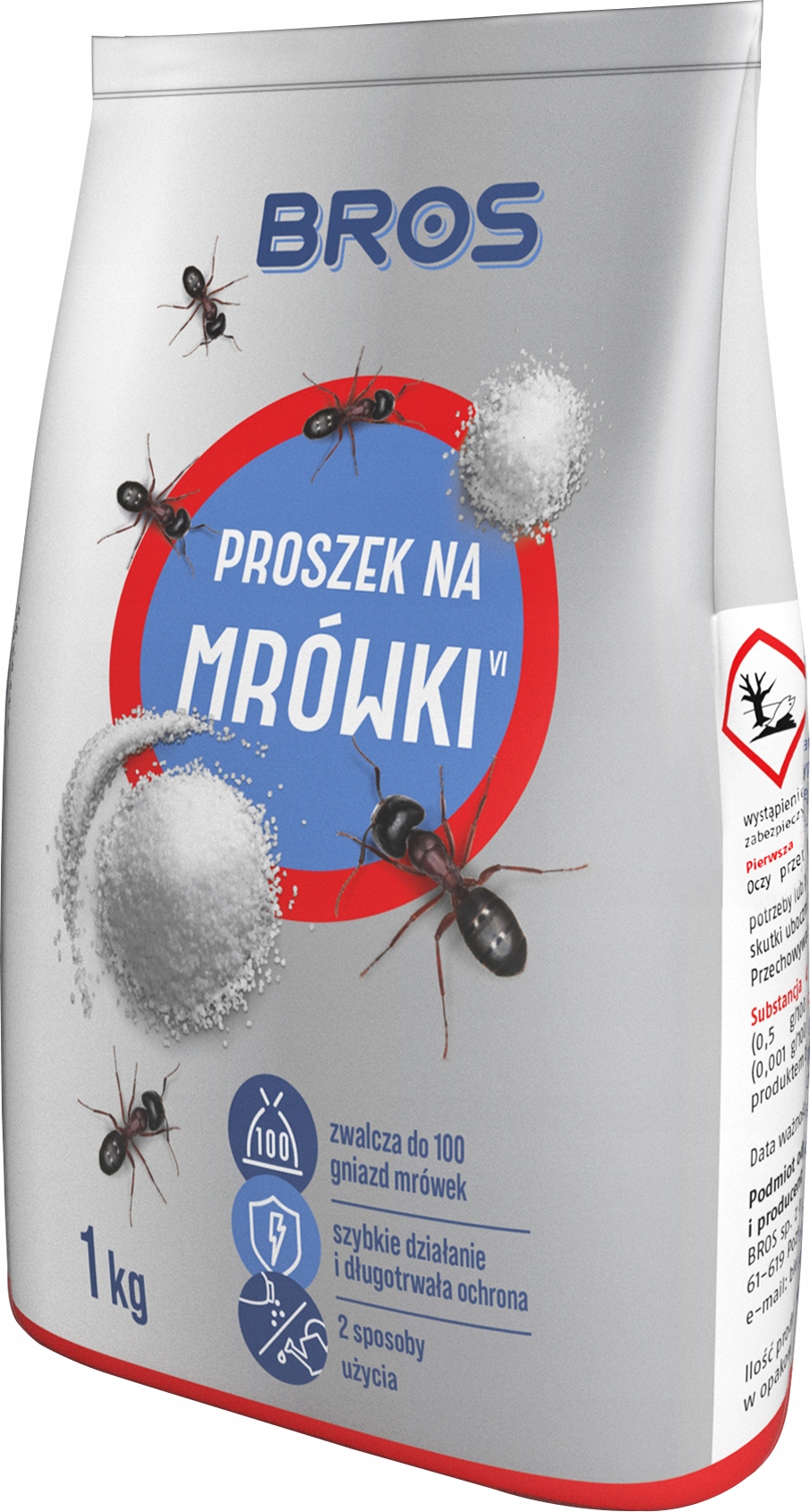 Bros Proszek na mrówki w worku 1 kg, trutka, likwiduje gniazda owadów