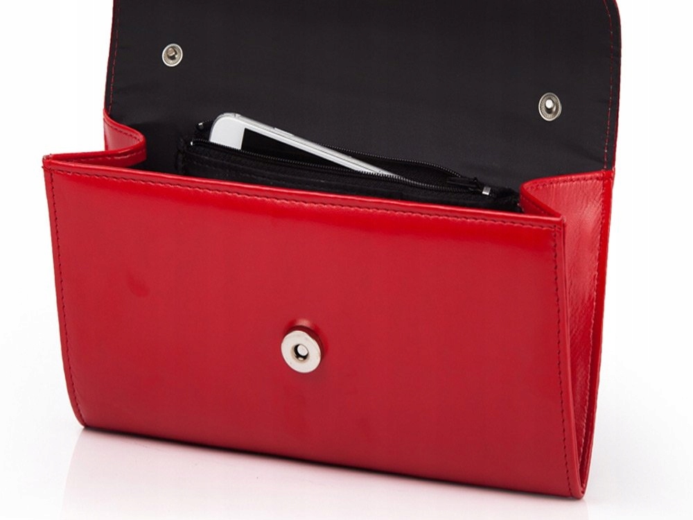CZERWONA KOPERTÓWKA TOREBKA WIZYTOWA M10 MAT Kolor czerwony