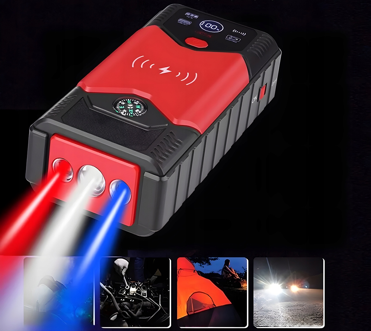BOOSTER ROZRUCH 20000mAh JUMP STARTER BOOSTER 12V Model JS-20