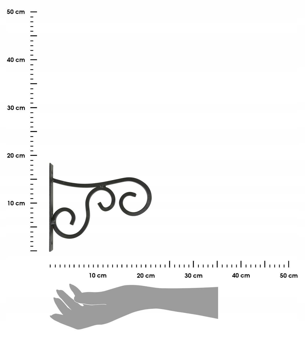 WIESZAK Metalowy HAK na Kwiaty Czarny Wspornik Marka Esschert Design