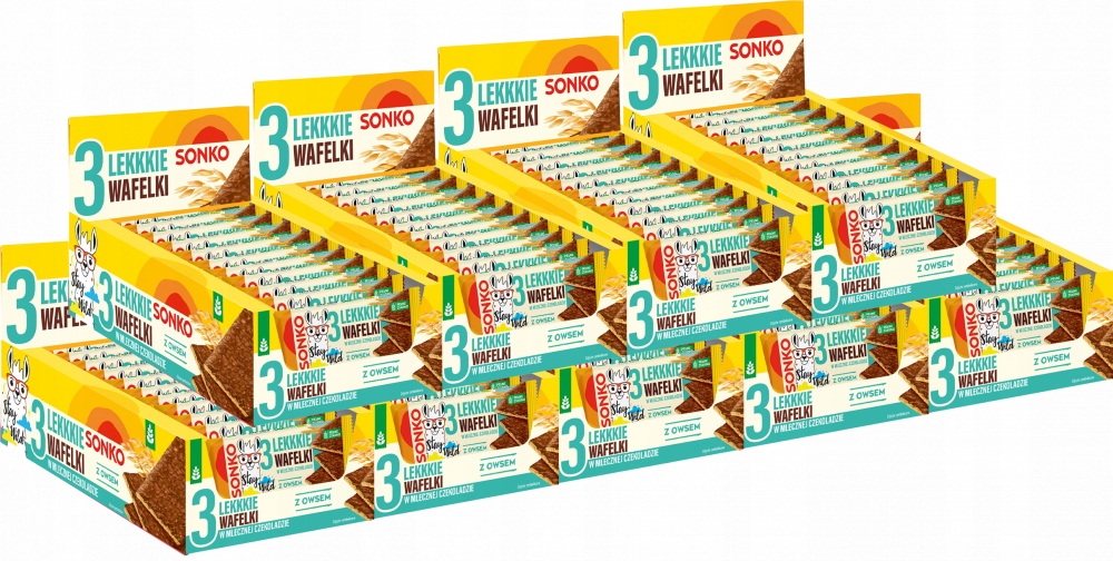 Sonko Kids Lekkie Wafelki Owies Czekolada Mleczna 36g x99
