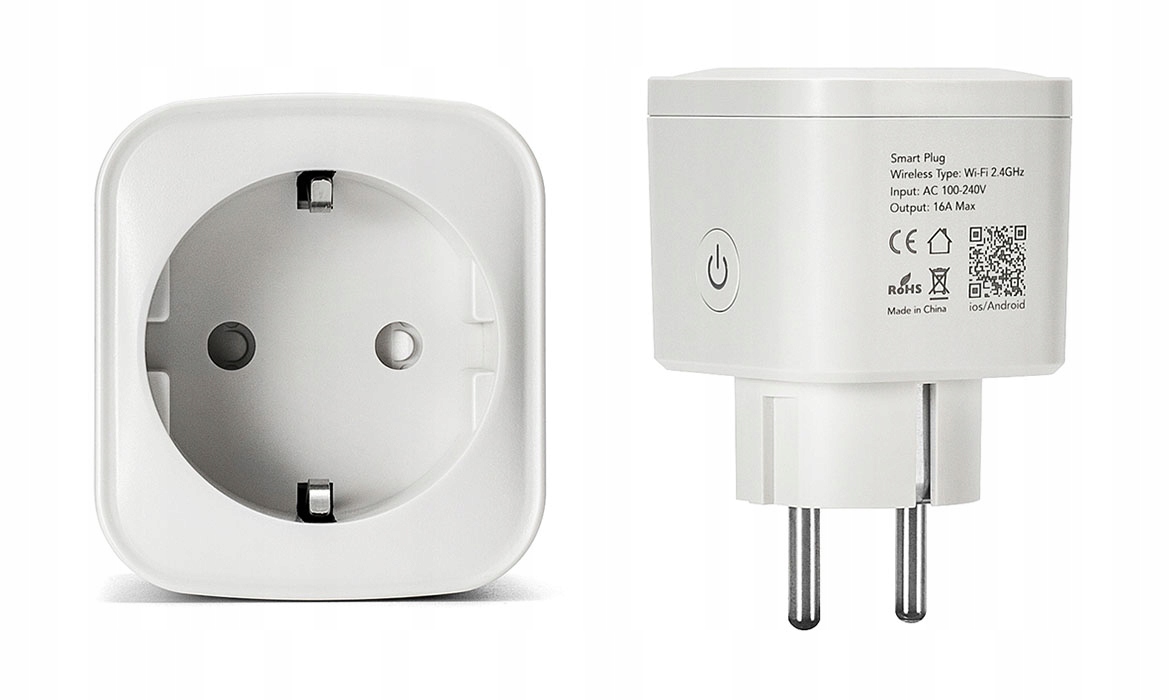 Programator czasowy inteligentne gniazdko watomierz timer smart wifi tuya Waga produktu z opakowaniem jednostkowym 0.2 kg