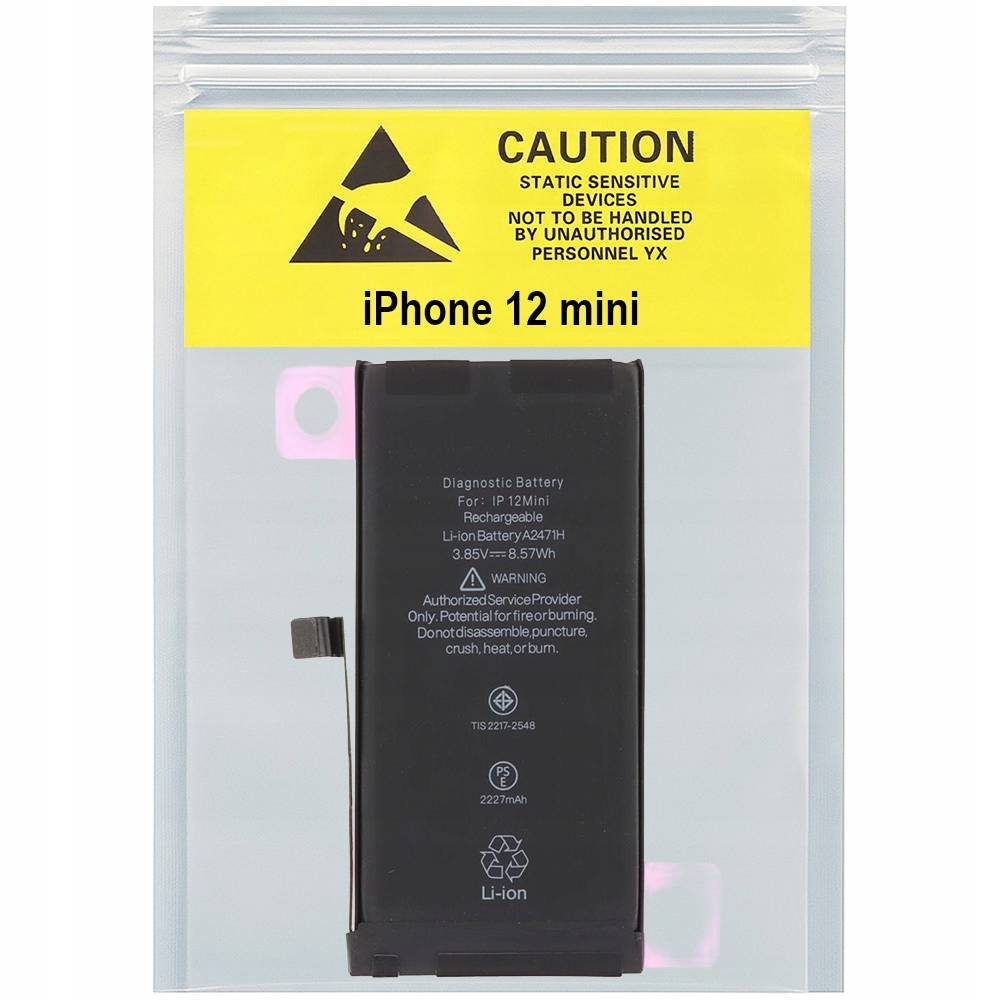 Bateria programowalna iPhone 12 Mini 2227 mAh Bez Komunikatu klej