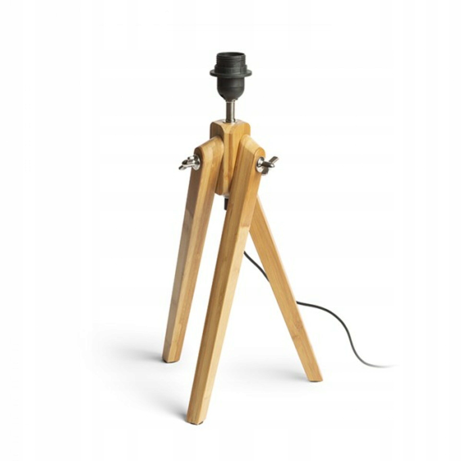 Rendl Ambitus stolný podstavec bambus E27, 300mm, trojnožka, 28W, prírodný