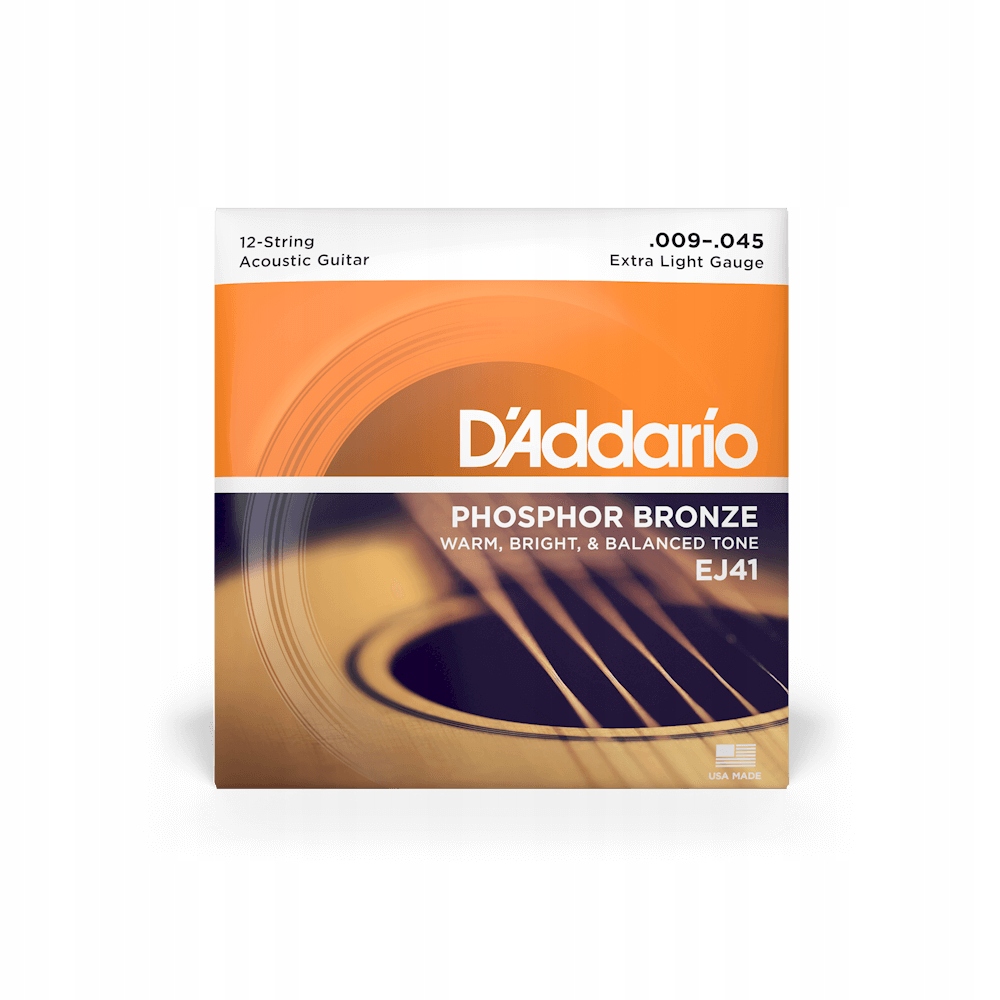 Struny D'Addario Phosphor Bronze 12-string Extra Light 9-45 EJ41