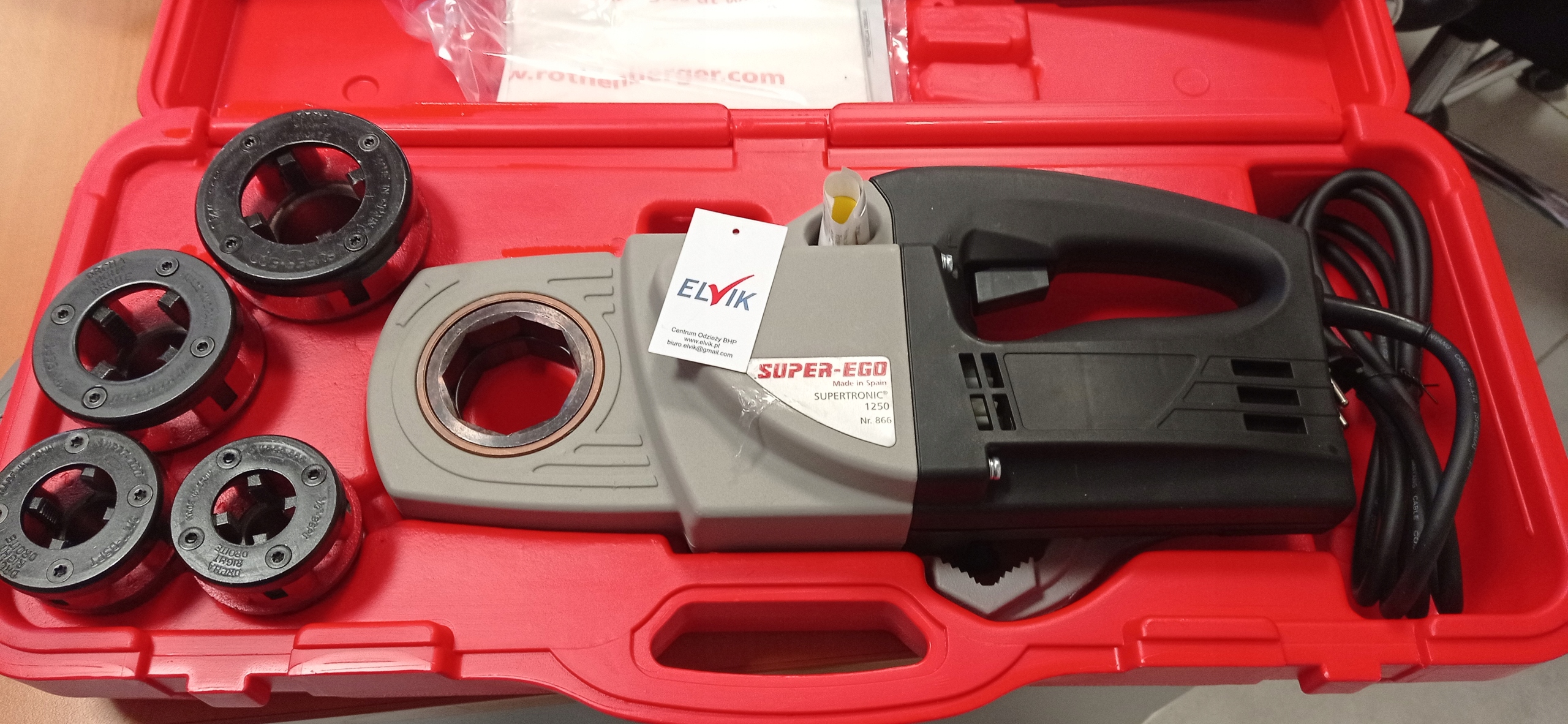 SUPER EGO GWINTOWNICA SUPERTRONIC 1250 1/2 1.1/4 Liczba głowic 4 szt