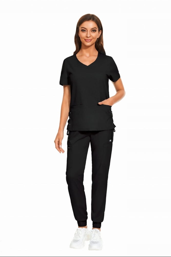 Komplet Medyczny Damski Scrub Uniform Model Treat Kolor Black Rozmiar L