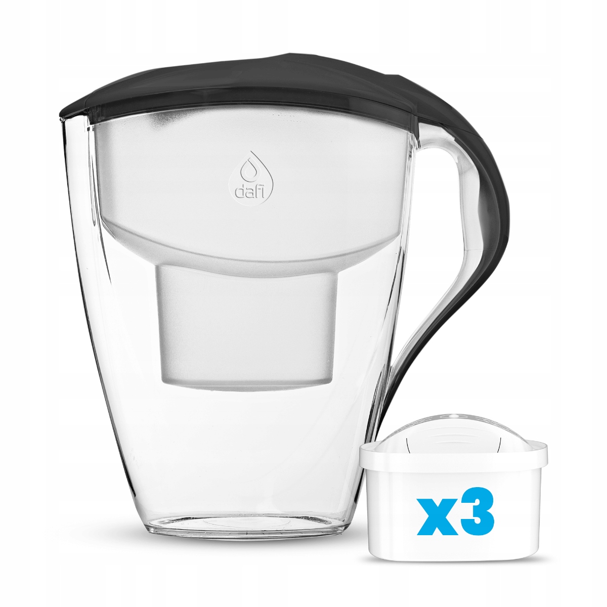 Dzbanek Dafi Astra grafitowy 3l 3 wkłady Unimax