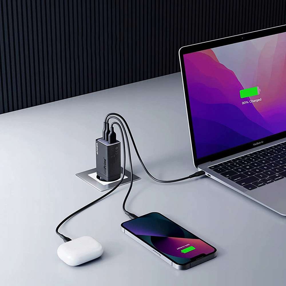 Ładowarka Anker GaNPrime 735 65W 1x USB-A 2x USB-C Stan opakowania oryginalne