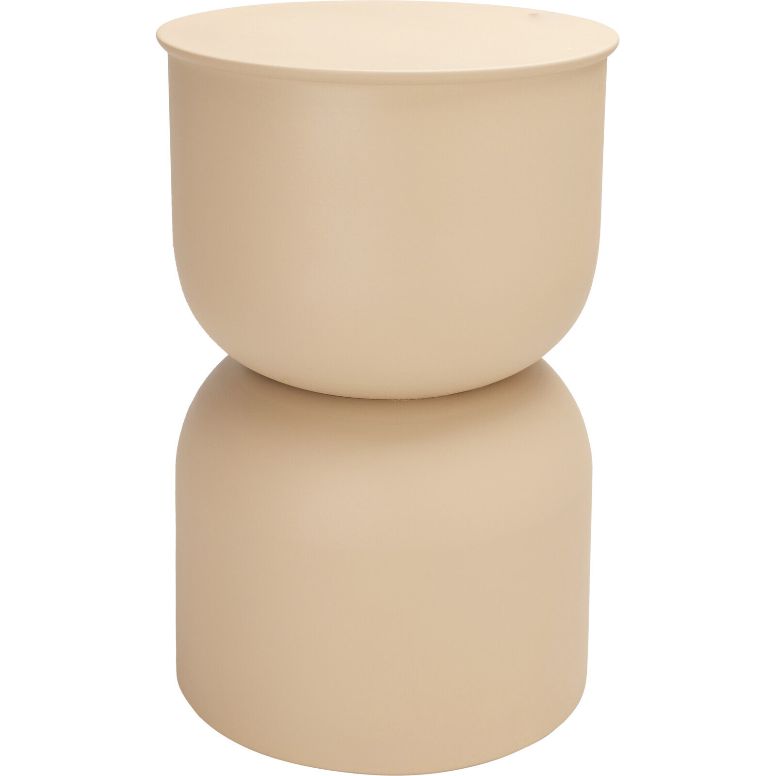 Stolík Stĺpový Kovový Matný Ø31 CM Pieskový Do Obývačky A Spálne