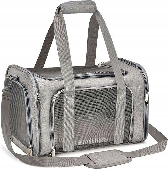 Přepravní taška pro kočky psa skládací do 25 kg 50x33x33 cm, barva šedá