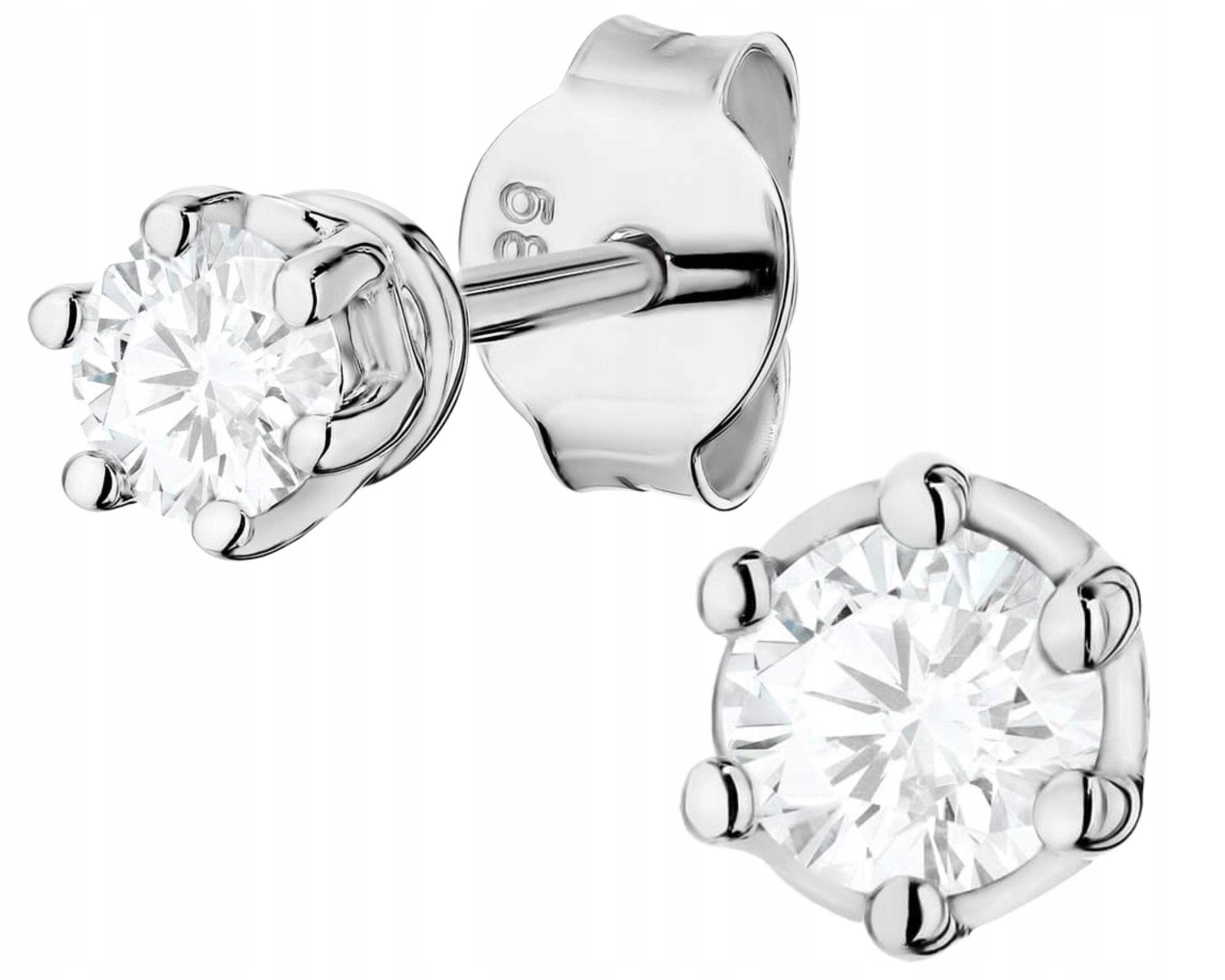 Náušnice Z Bílého Zlata S Laboratorními Diamanty Zlato 585 Dárek