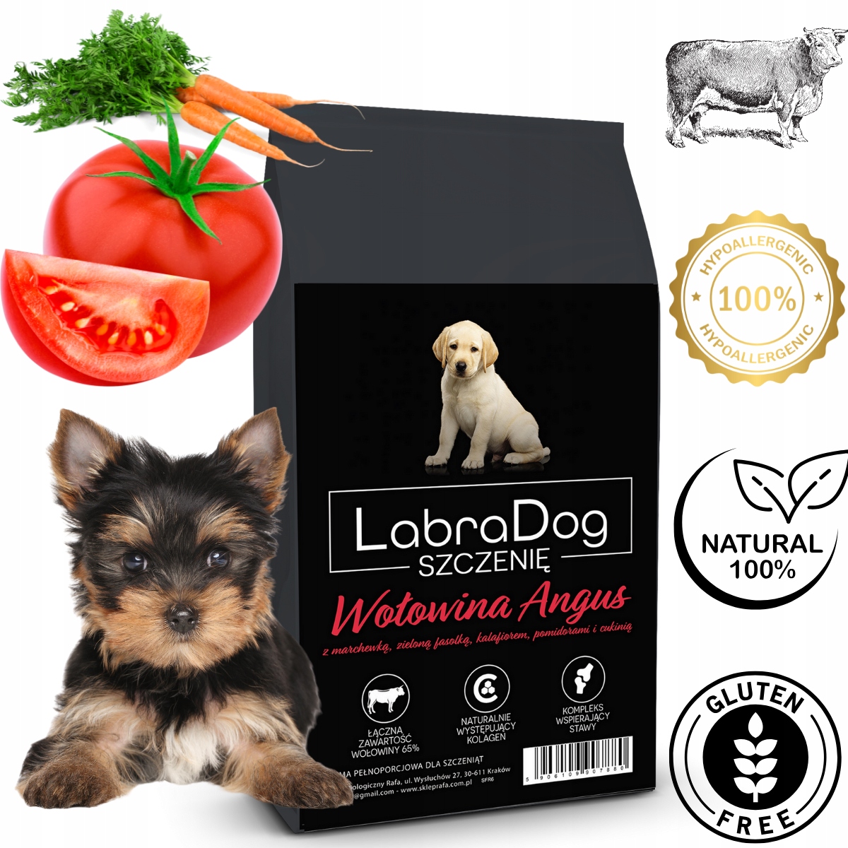 Levně LabraDog Superfood Puppy Hypoalergenní hovězí maso 65% pro malá plemena 6 kg