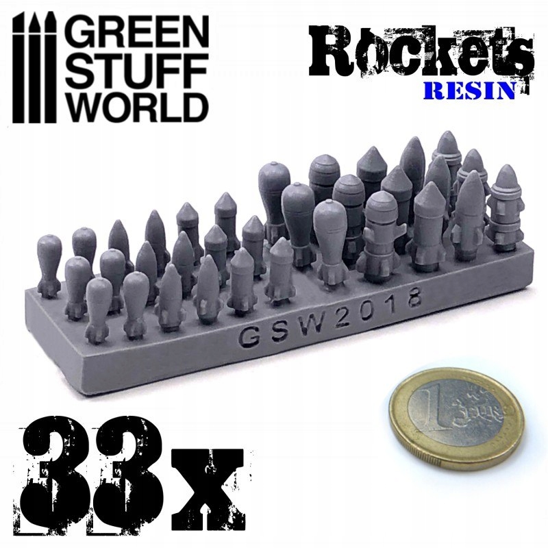 Green Stuff Resin Rockets and Missiles