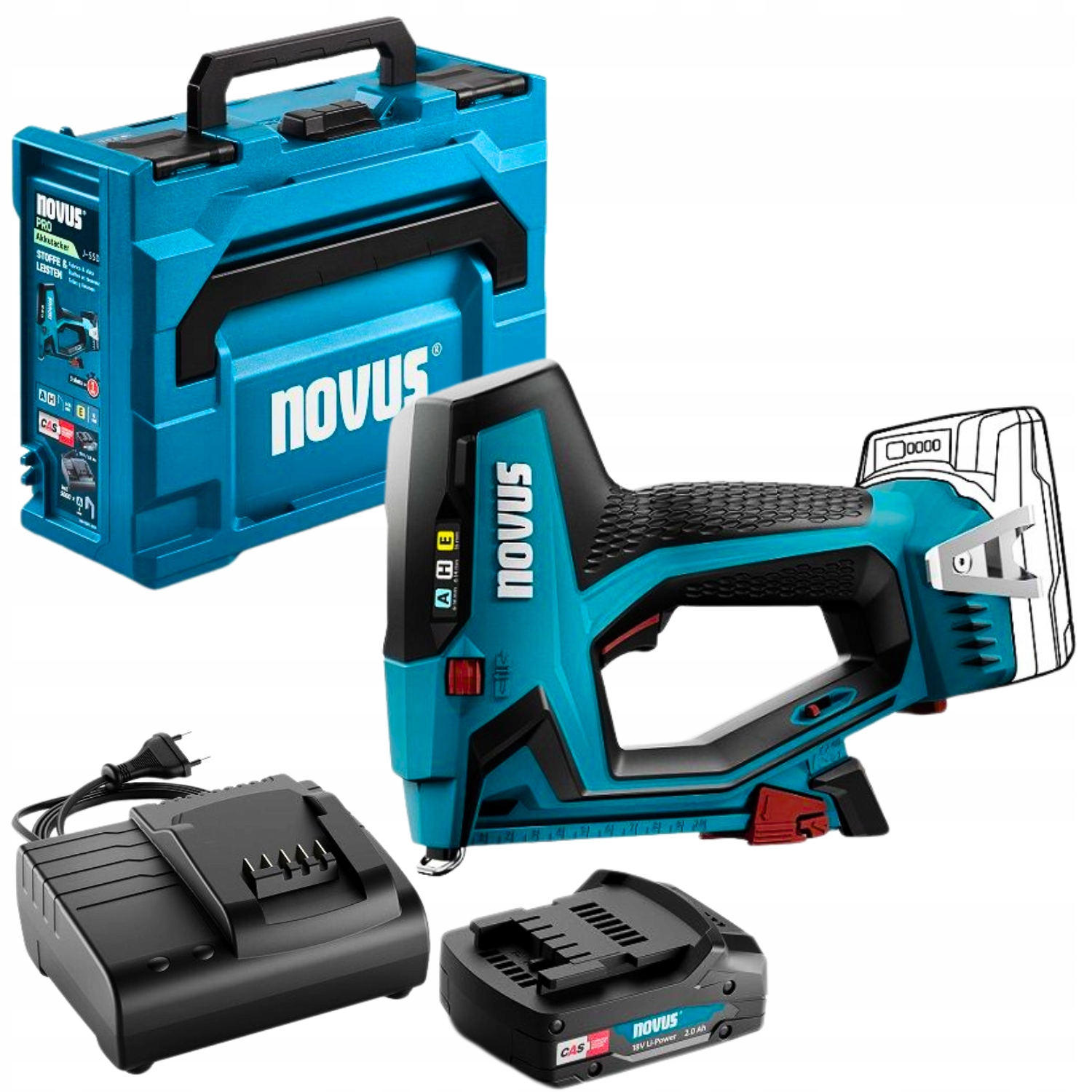 Akumulátorová Sešívačka Taker Komplet Kufr Novus J-550