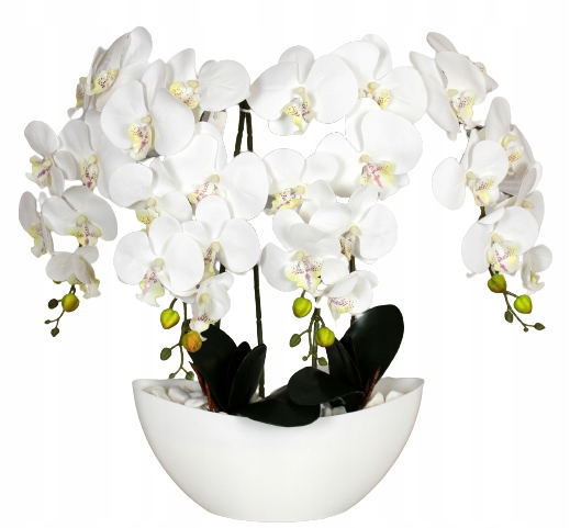 

Storczyk Sztuczny Orchidea Silikonowy 4 Pędy Duży
