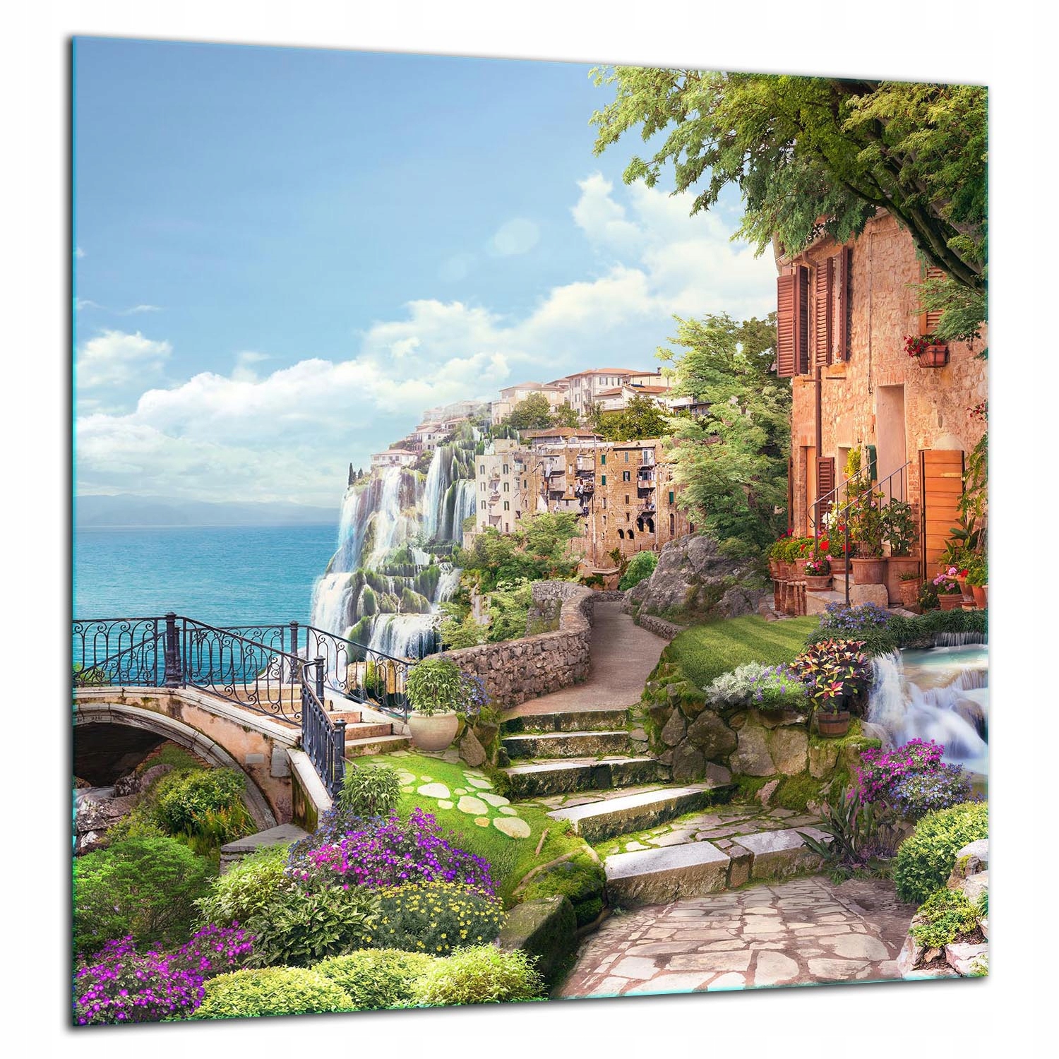 Skleněný Ochranný Panel Kuchyně 60x65 Krajina Lacobel 7v1