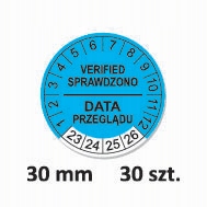 

Naklejki Inspekcyjne Data Przeglądu 30mm 30szt ni