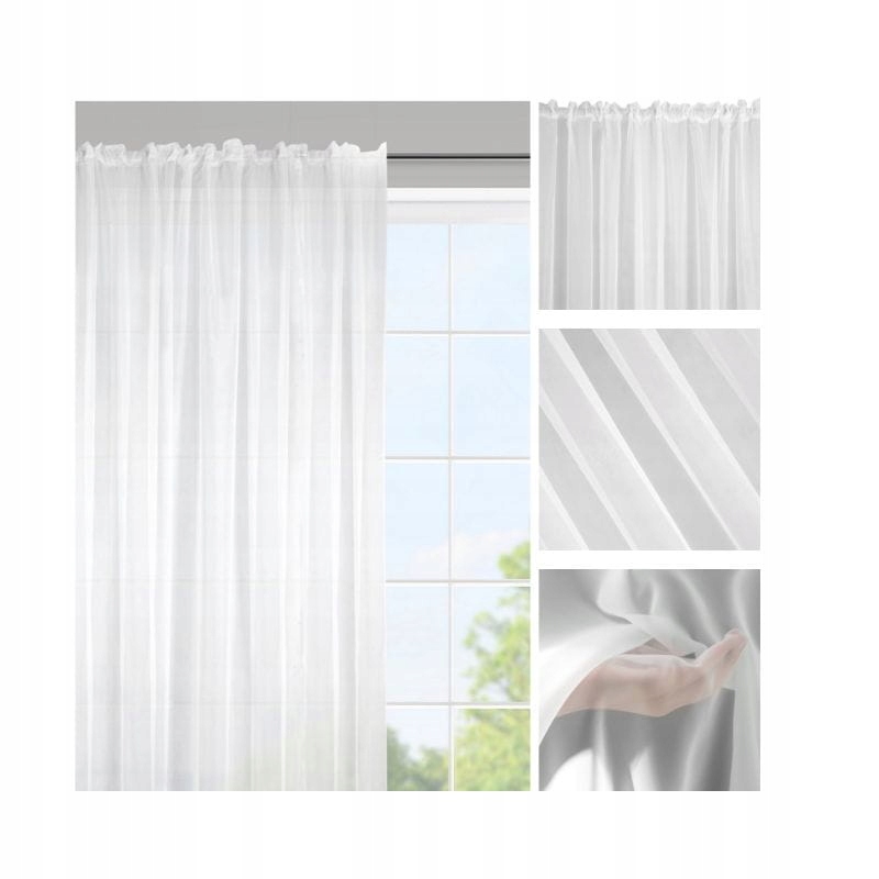 

Eurofirany Firana 300x160 cm biała taśma