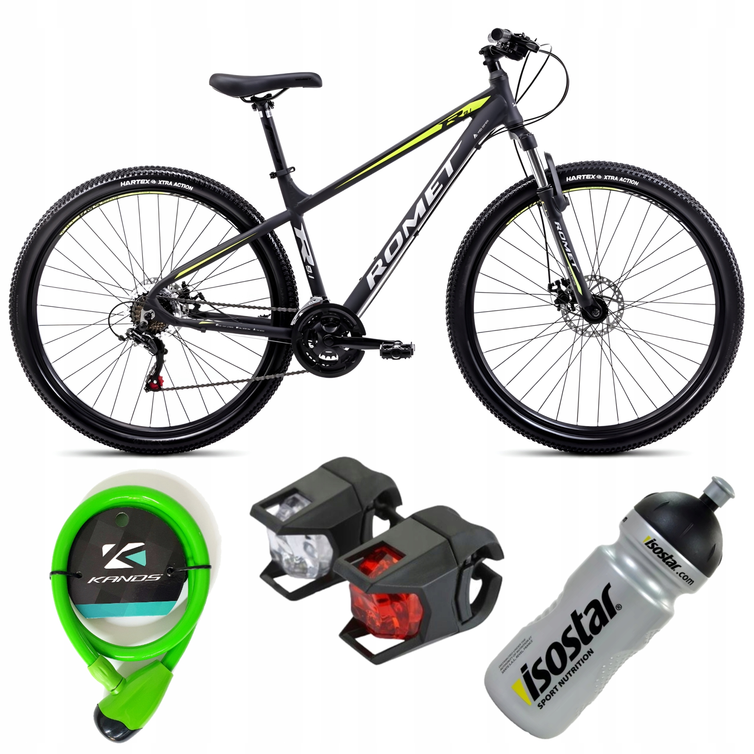 Rower górski Romet Rambler R9.1 29" rama aluminium 15" H.tarczowe+ Dodatki