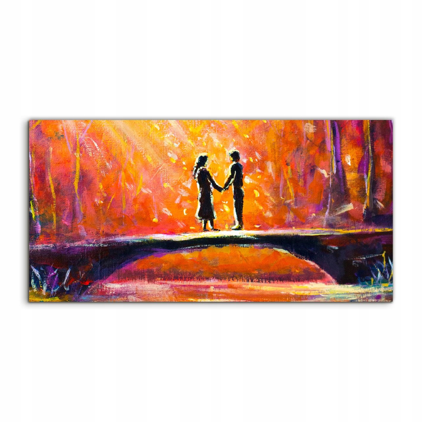 

Fotoobraz akryl 100x50 wiszący Zakochani Most Las