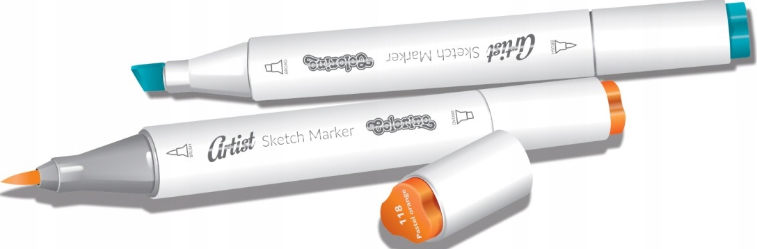 MARKERY DO SZKICOWANIA 12 KOL pastelowe COLORINO EAN (GTIN) 5907620181100