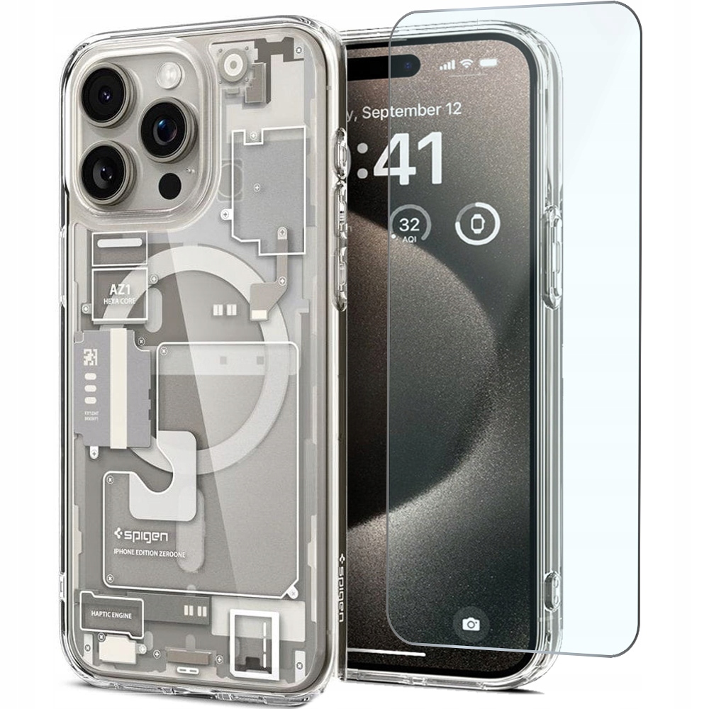 Etui Spigen do iPhone 15 Pro Max, mocne, ochronne, case do MagSafe szkło