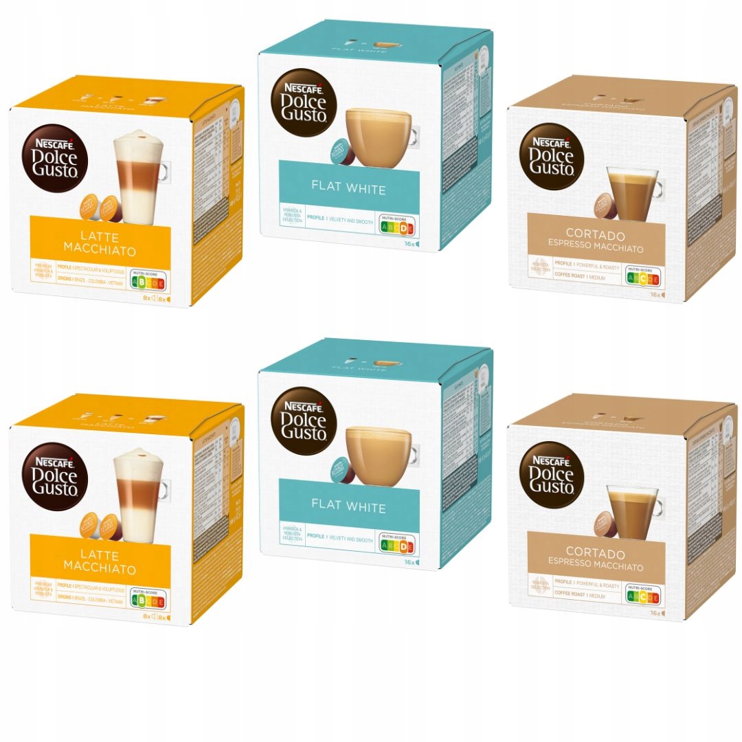 Zestaw Kapsułek do Dolce Gusto Nescafe MIX 96 sztuk 6x16