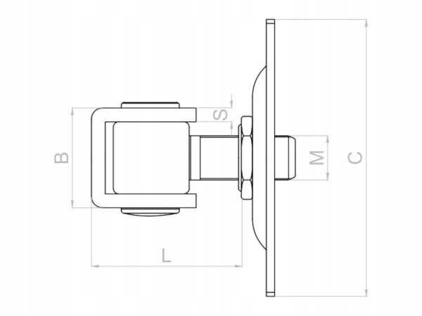 ZAWIASY DO BRAMY FURTKI REGULOWANE M16 80x80 EAN (GTIN) 5906721160502