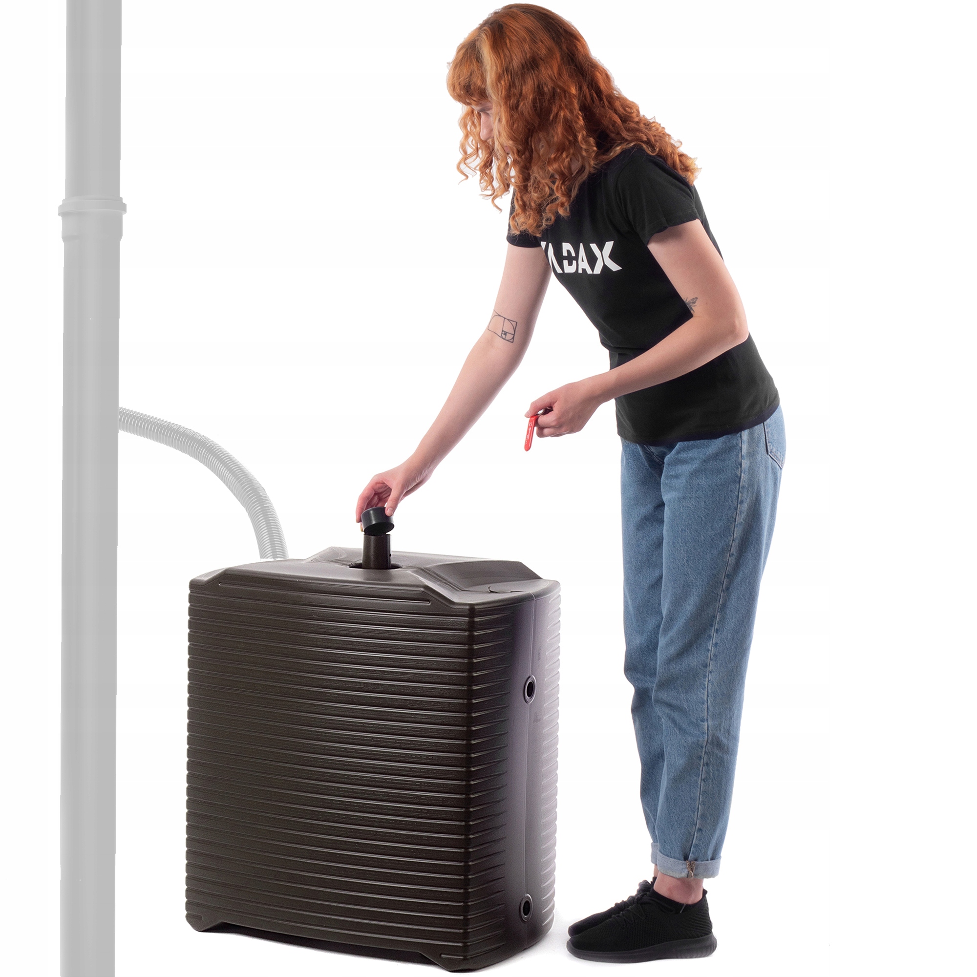 Nádržka Na Dažďovú Vodu 125 L Dažďová Súprava Plastová Modulárna Mokka