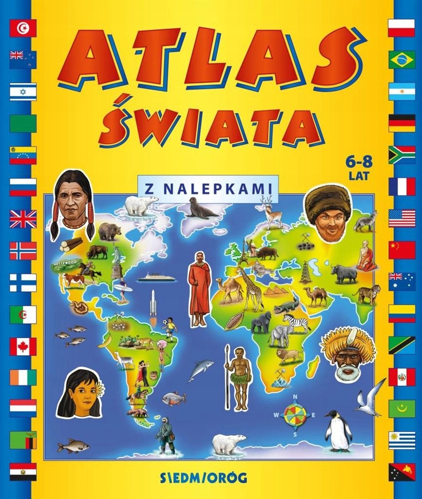 

Atlas świata z nalepkami Siedmioróg