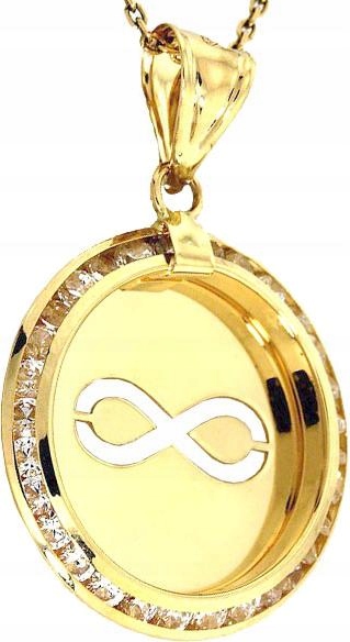 Zlatý přívěsek 585 přívěsek nekonečno módní vzor na řetízek dárek