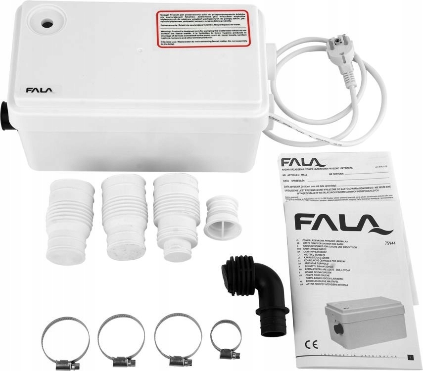 POMPA ŁAZIENKOWA DO PRYSZ/UMYW 250W H=4M 75944 FALA