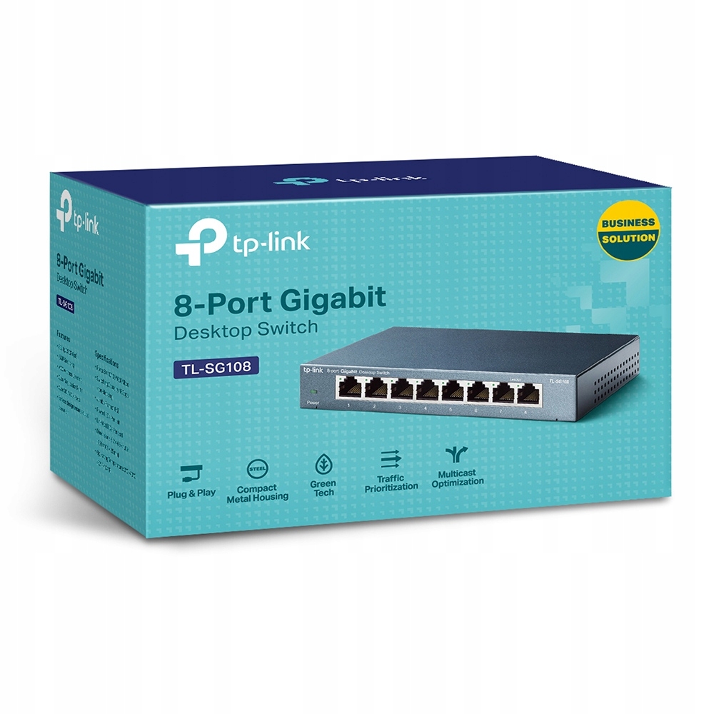 Switch TP-Link TL-SG108 8xRJ45 1000Mb/s Desktop Kod producenta TL-SG108