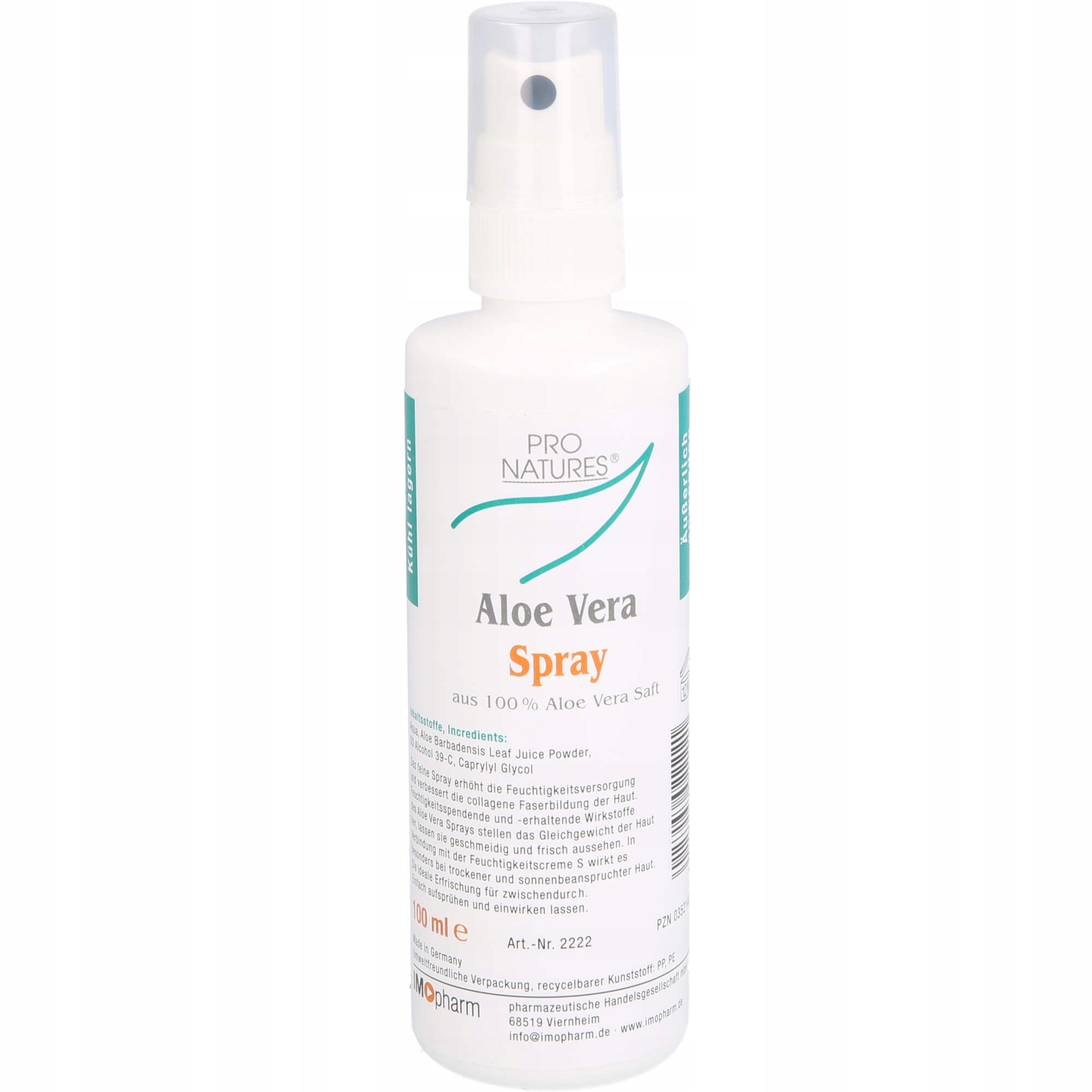 PRO NATURES Aloe Vera Spray, 100 ml Rozwiązanie